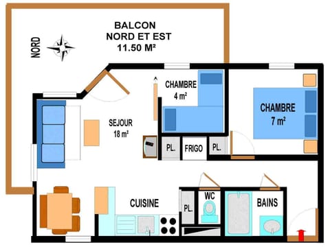 Appartement spacieux 6 personnes au pied des pistes avec WIFI et parking - FR-1-508-27 Apartment in Piedmont