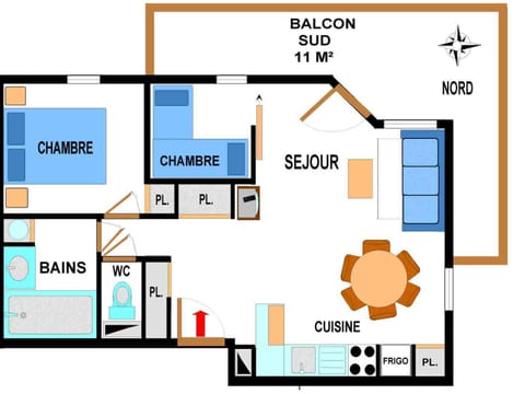 Appartement spacieux 6 personnes, WIFI, parking, au pied des pistes - FR-1-508-31 Apartment in Piedmont