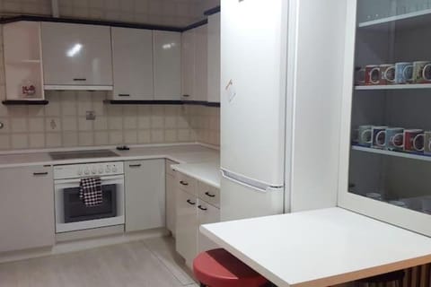 Kitchen or kitchenette, dishwasher, stove