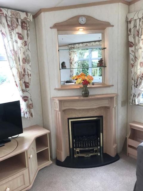 Countryside views from a luxury mobile home near Perranporth House in England