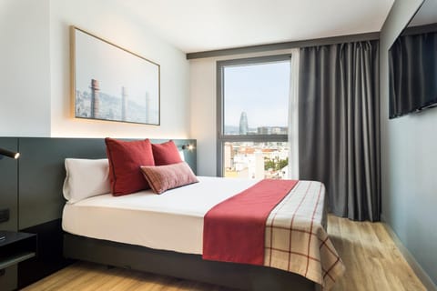 Bed, Photo of the whole room, Bedroom, City view