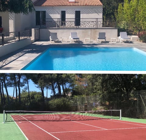 Tennis court, Swimming pool