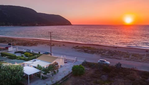 Property building, Bird's eye view, Beach, Sunset