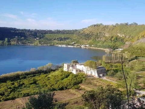 Property building, Natural landscape, Lake view