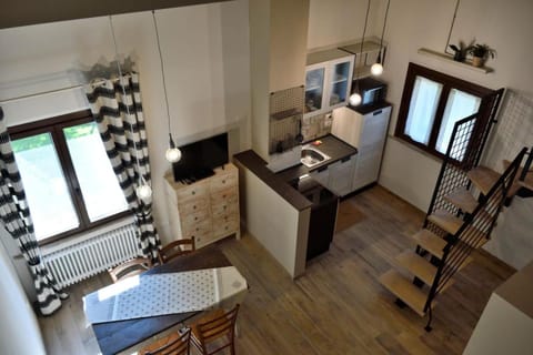 Kitchen or kitchenette, Living room, Dining area