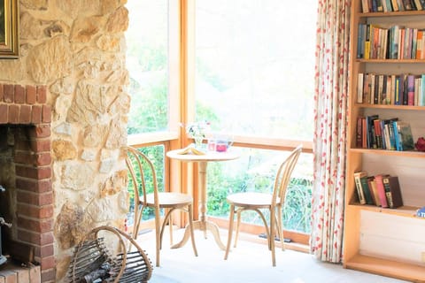 Living room, Seating area, Garden view