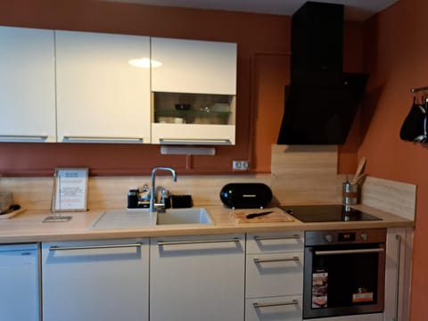 dishwasher, oven, stove, toaster