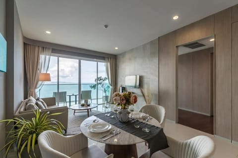 Living room, Seating area, Sea view