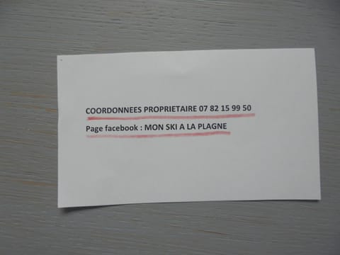 MON SKI A LA PLAGNE - PLAGNE BELLECOTE Résidence 3000 Condo in Mâcot-la-Plagne