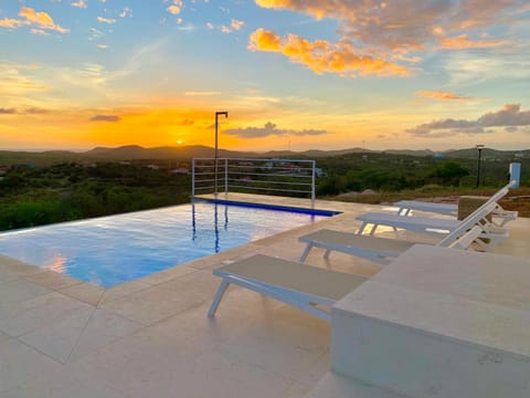 Patio, Swimming pool, Swimming pool, Sunset