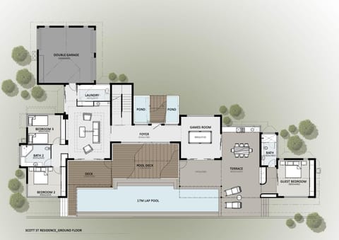 Property building, Floor plan, Swimming pool