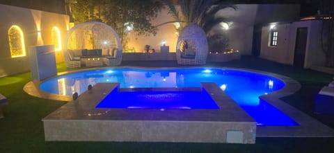 Night, Hot Tub, Pool view, Swimming pool