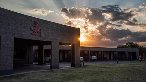 Property building, Garden, Sunset