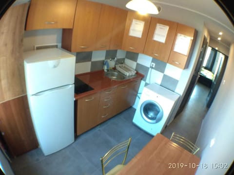 Communal kitchen, minibar, stove, washing machine