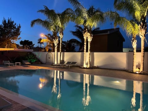 Swimming pool, Sunset