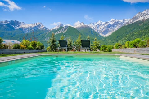 Natural landscape, Mountain view, Swimming pool