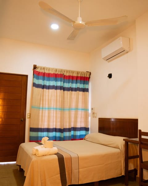 Bed, Photo of the whole room, Bedroom, towels, wardrobe, air conditioner