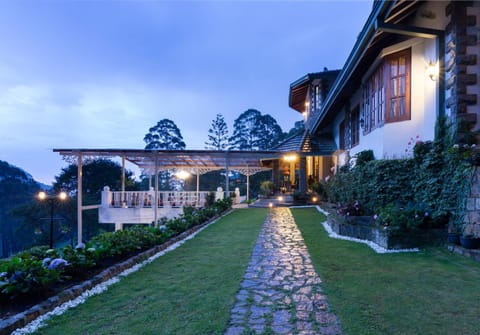 Property building, Garden, Sunset