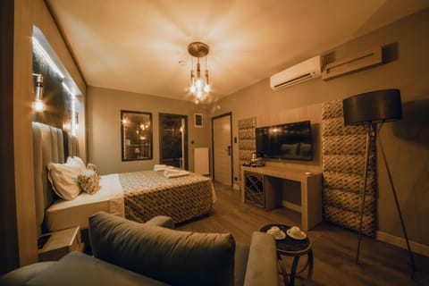 Bed, TV and multimedia, Photo of the whole room, air conditioner