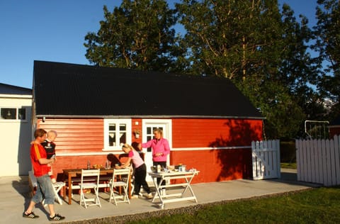 Patio, Facade/entrance, Day, group of guests