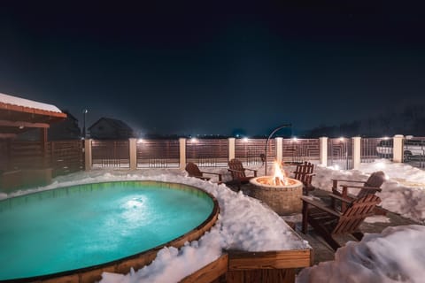 Patio, Night, Hot Tub, Pool view