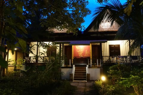 Property building, Night, Garden view