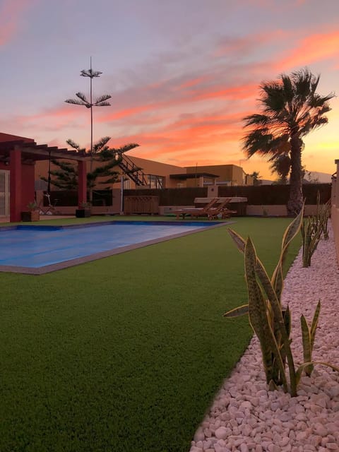 Swimming pool, Sunset