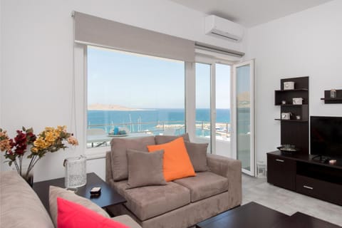 Living room, Seating area, Sea view