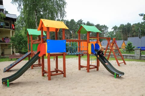 Property building, Day, Summer, Children play ground, Children play ground, Garden, View (from property/room), Seating area, Hiking, On site