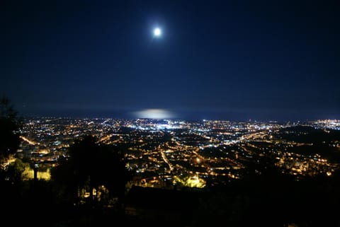 Night, City view, Landmark view, Sea view