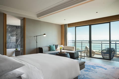 Bed, Bedroom, Sea view