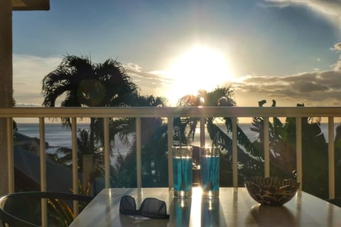 View (from property/room), Balcony/Terrace, Sea view, Sunset