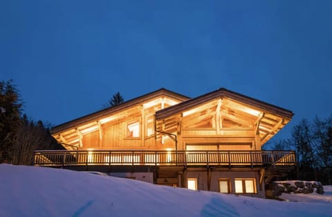 Property building, Facade/entrance, Night, Mountain view