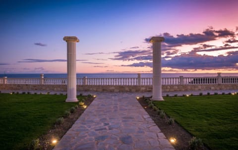 Garden, Sea view, Sunset