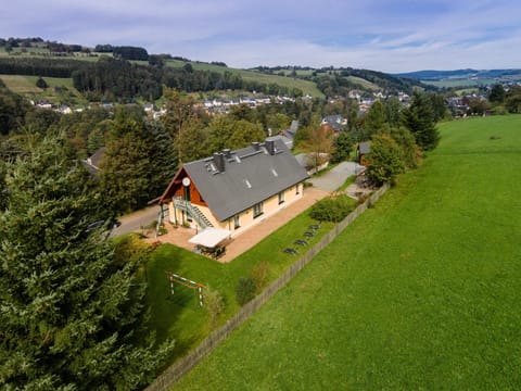 Facade/entrance, Bird's eye view, Summer, Garden