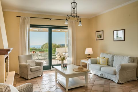 Living room, Seating area, Sea view