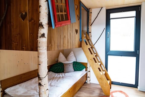 Photo of the whole room, Decorative detail, bunk bed