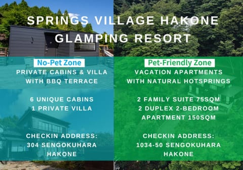 SPRINGS VILLAGE HAKONE Glamping Resort Eigentumswohnung in Hakone