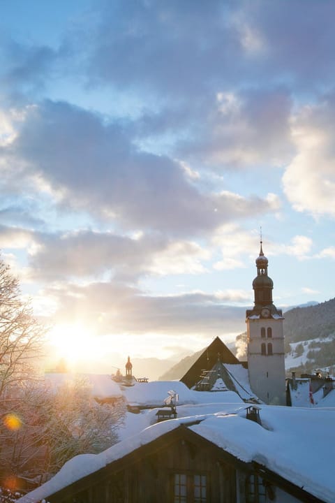 Winter, City view, Mountain view