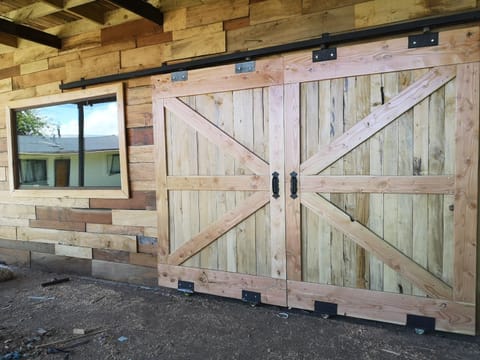 Facade/entrance, BBQ facilities