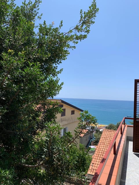 This apartment has a terrace and sea views. Condo in Scalea