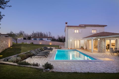 Patio, Night, Garden, On site, Swimming pool