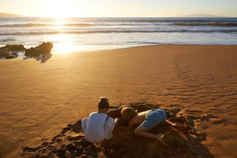 Natural landscape, Beach, Sea view, Sunset