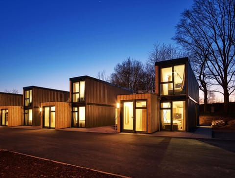 Property building, Facade/entrance, Sunset