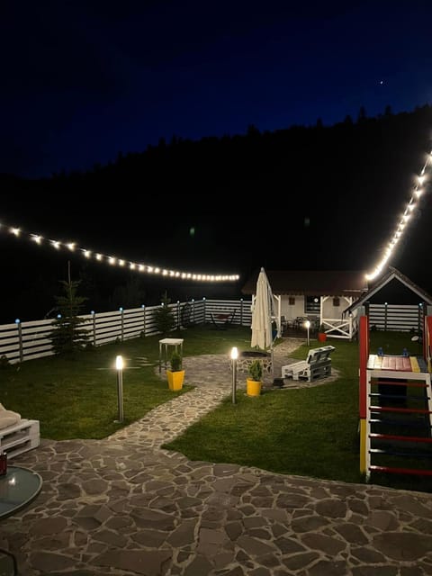 Night, Garden, Mountain view