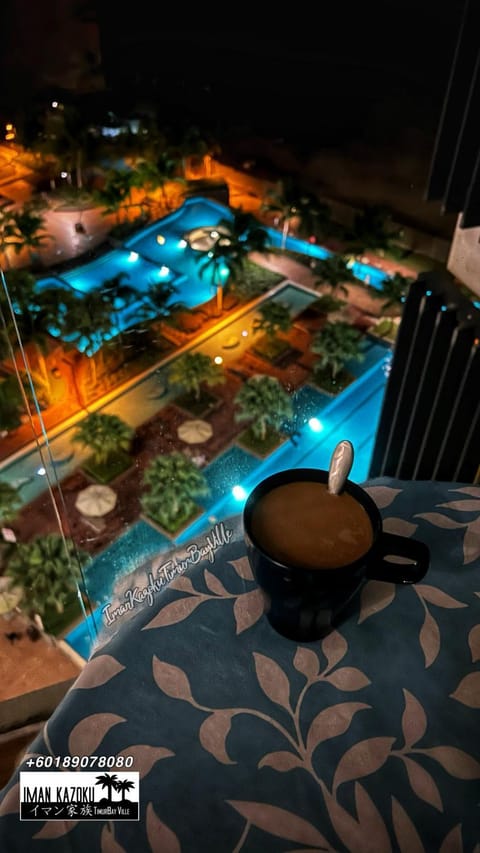 Night, Balcony/Terrace, Pool view