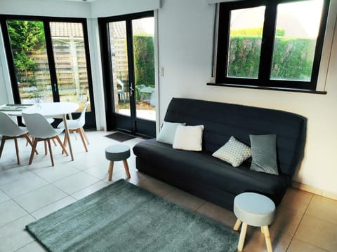 Living room, Seating area, Garden view