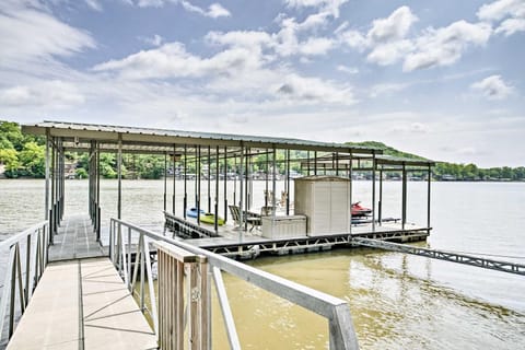 Waterfront Sunrise Beach Home with Dock and Grill House in Lake of the Ozarks