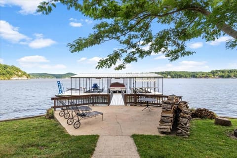 Spacious Ozarks Lakefront Home with Decks and Dock House in Lake of the Ozarks