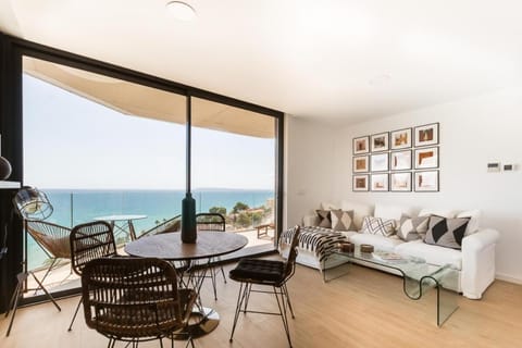 Living room, Seating area, Sea view